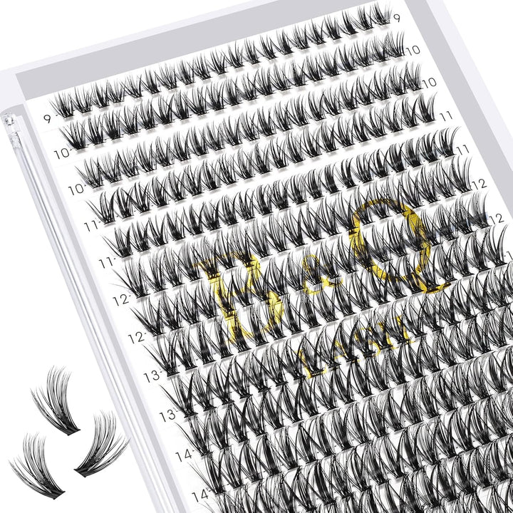 B&Q Lash Clusters Kit 280PCS Eyelash Clusters Kit,30D 40D D 9-16MIX Individual Lash Comfortable Eyelash Extension Set, Classic Look with Bond and Seal Waterproof, Remover DIY at Home(Set,30D+40D)