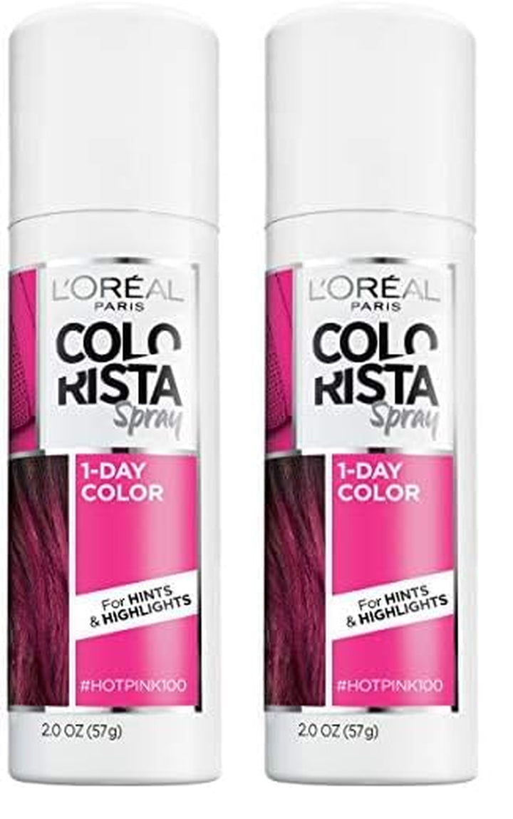 Colorista 1-Day Washable Temporary Hair Color Spray, Silver, 2 Ounce
