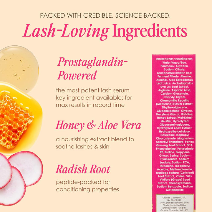 Grandelash-Md Lash Enhancing Serum - Peptide & Vitamin Infused Formula for Longer, Thicker, Fuller Looking Lashes - Ophthalmologist Tested, Cruelty-Free