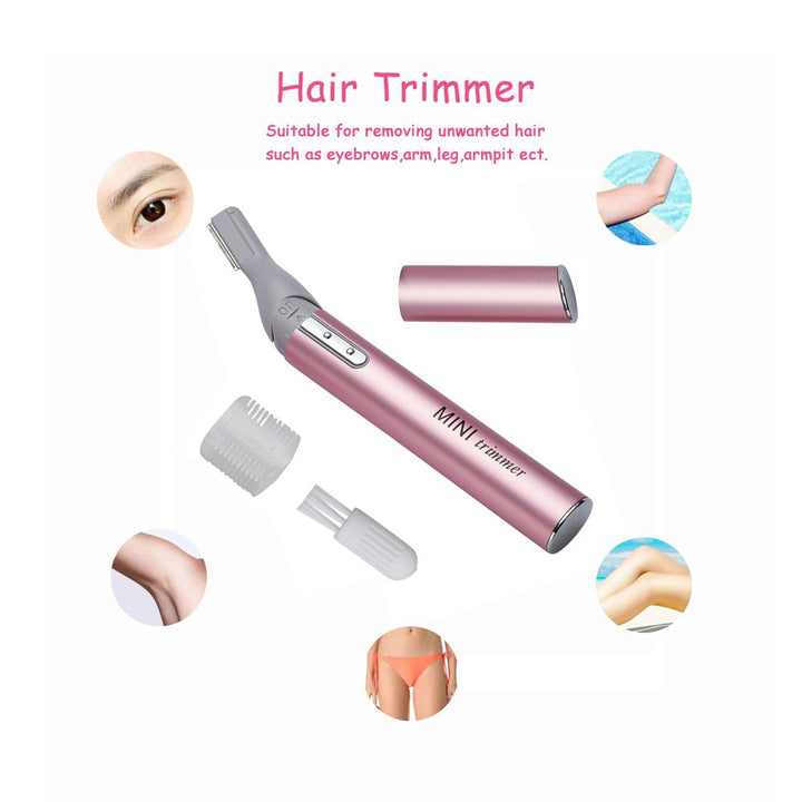 Mini Rotatable Lady Shaver Electric Bikini Facial Precision Trimmer Eyebrow Shaper Razor Kit Underarm Leg Body Hair Remover(Battery Operated) …