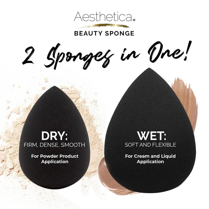 Cosmetics Beauty Sponge Blender - Latex Free and Vegan Makeup Sponge Blender - for Powder, Cream or Liquid Application - One Piece Make up Sponge