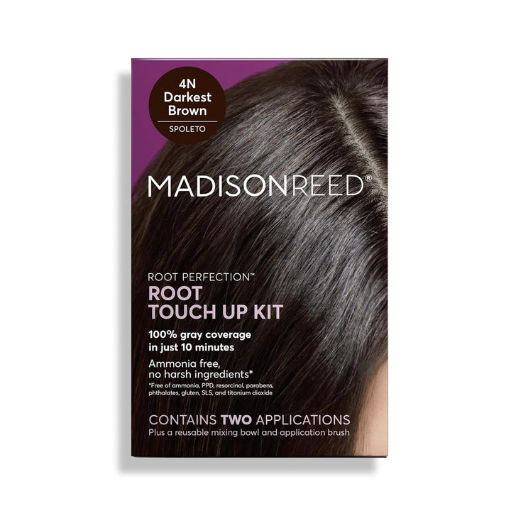 Root Perfection Permanent Root Touch Up, Dark Brown 5N Calabria, 10 Minutes for 100% Gray Root Coverage, Ammonia-Free Hair Dye, Two Applications