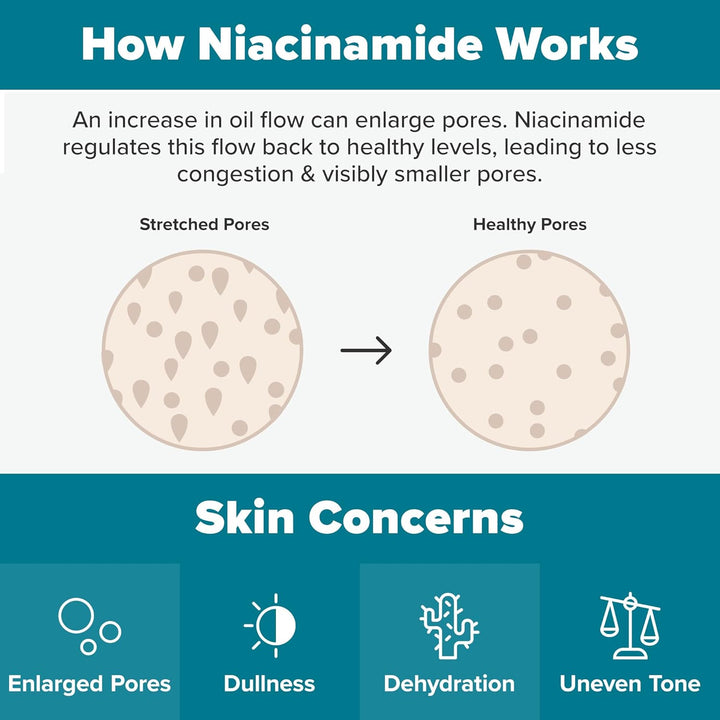 SKIN BALANCING Pore-Reducing Face Toner with Niacinamide, for Oily Skin & Combination, Minimizes Large Pores, Controls Oil & Shine, Hydrates & Replenishes, Fragrance-Free