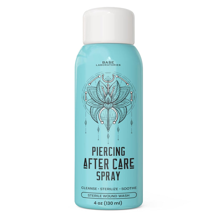 Piercing Aftercare Spray 4Oz | Saline Spray for Piercings | Ear Piercing Cleaner Spray | Saline Solution for Piercings | Piercing & Keloid Bump Removal for Ears, Belly Nose Piercings