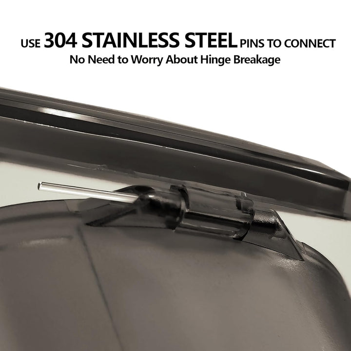 Denture Case Partial Denture Cups for Soaking Dentures, No-Leak Denture Soaking Container Retainer Cleaning Case with Brush for Household|Travel|Office - Transparent Black