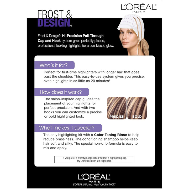 Frost and Design Cap Hair Highlights for Long Hair, H85 Champagne, 1 Kit