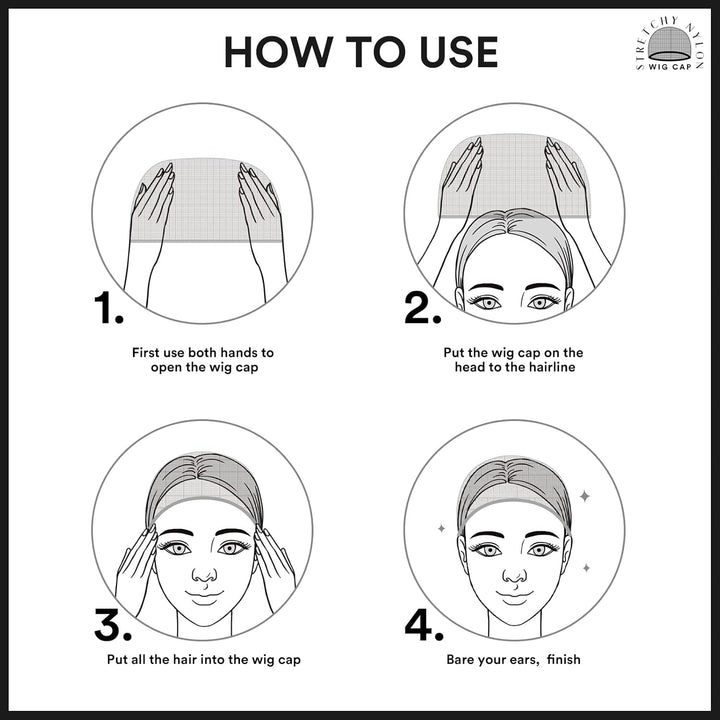 Wig Cap,Black Wig Cap 20 Pieces Wig Caps, Black Stocking Caps, Stretchy Nylon Wig Stocking Caps for Women