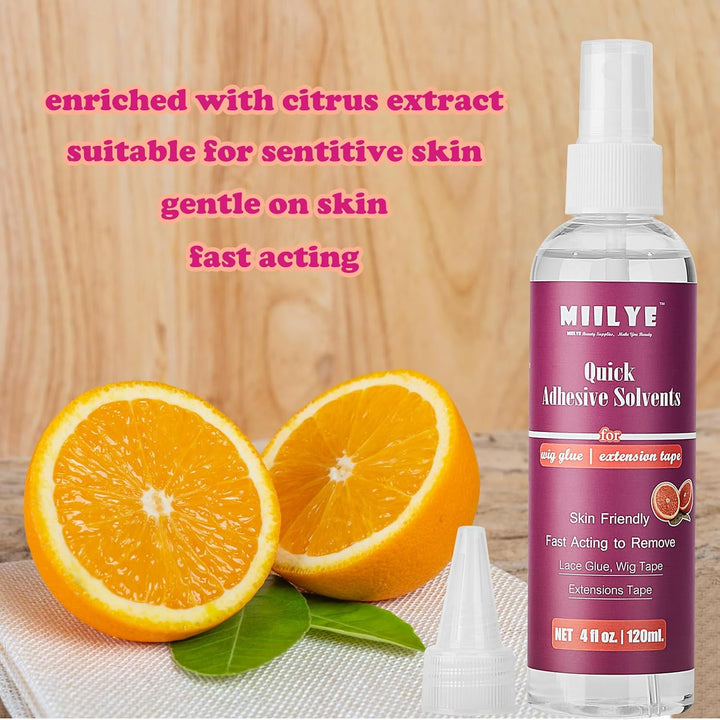 Tape in Extension Remover Spray 4Oz/120Ml, Tape in Remover Lace Wig Glue Remover Fast Removes Double Sided Hair Extensions Tape & Hair Glue Residue| Gentle on Skin| No Greasy| Easy to Clean