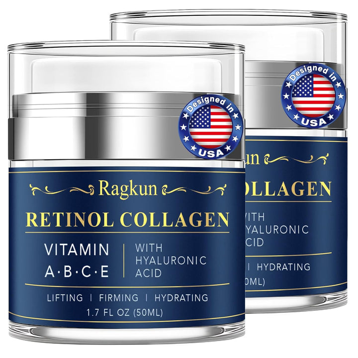 Retinol Cream for Face, Collagen Neck Creams for Tightening and Firming, anti Aging Day & Night Facial Moisturizer for Women & Men, Instant Face Lift Wrinkle Cream 1.7 Fl. Oz.