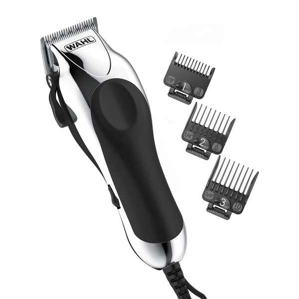 USA Chrome Pro Corded Clipper Complete Haircutting Kit for Men – Powerful Total Hair Clipping, Beard Trimming, & Grooming - Model 3024635