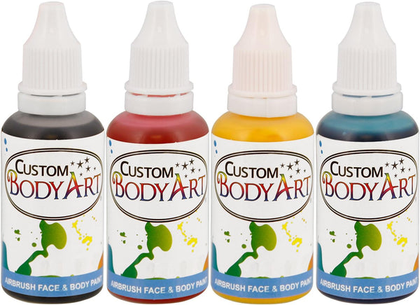 4 Color  Water-Based Airbrush Face and Body Paint Make-Up Kit