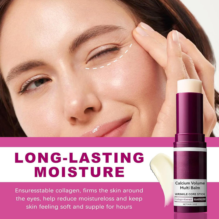 Vitaliq anti Wrinkle Calcium Balm, Stick,Wrinkle Core Stick with Calcium,Intensive Repair Moisturizing Cream,Suitable for Eyes,Neck, Face (2Pcs)