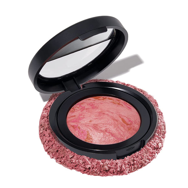 Baked Blush-N-Brighten Marbleized Blush for Cheeks - Pink Buttercream - Natural Finish - Buildable Color