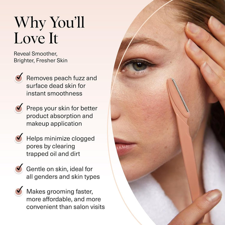 Dermaplane Razor for Women Face – Face Razors for Women & Men, Eyebrow Trimmer & Face Shaver – Exfoliating Facial Razor & Skin Care Tool for Smoother Skin - Terracotta, 12 Pcs