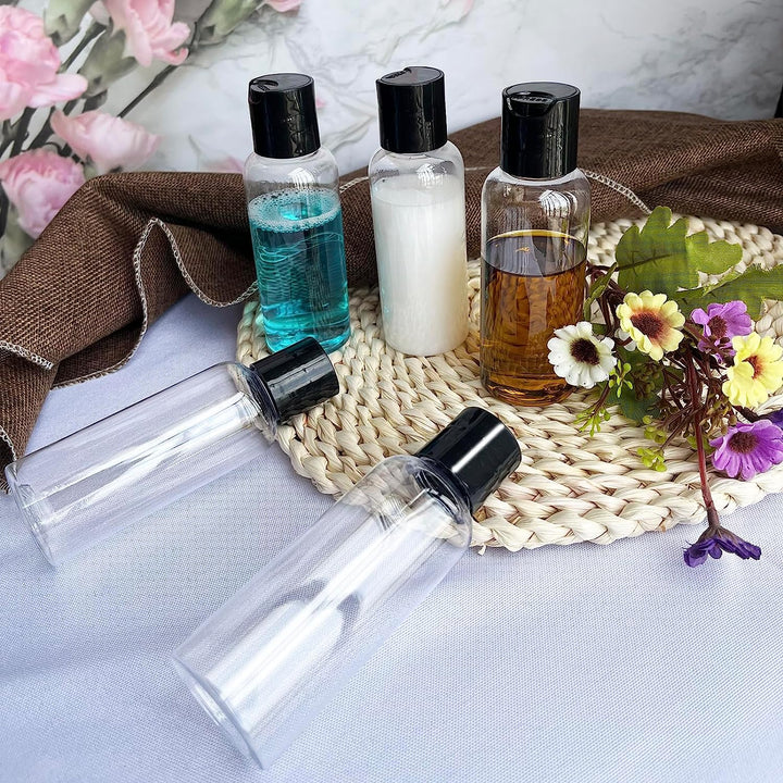 5 Pack 3.4 Oz Travel Bottles for Toiletries TSA Approved Leakproof Plastic Empty Travel Size Bottles Containers with Labels