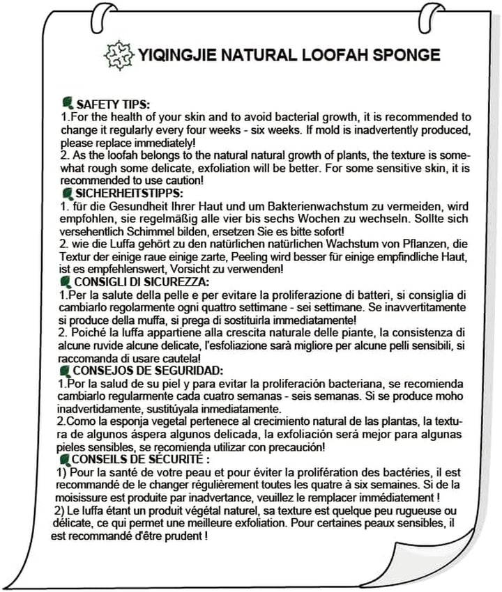 Natural Loofah Sponge Exfoliating Body Scrubber (3 Pack),Made with Eco-Friendly and Biodegradable Shower Luffa Sponge, Loofah for Women and Men, Beige