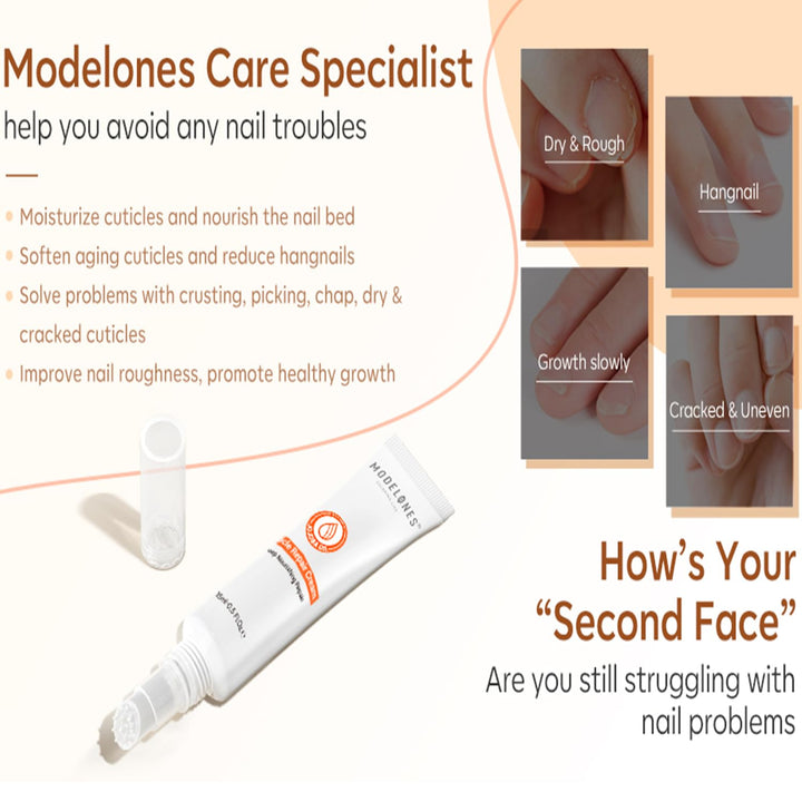 Cuticle Cream, Ultra-Hydrating Nail Care for Damaged Nails Organic Jojoba Oil Vitamin E, Cuticle Non-Greasy Dry Cracked Cuticles 15ML