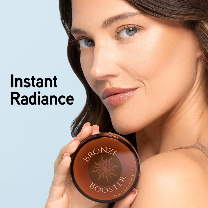 Bronze Booster Pressed Contour Bronzer - Glow Activator Vitamin Infused Technology with a Natural Finish, Buildable Coverage, Cruelty-Free & Hypoallergenic - Medium-To-Dark