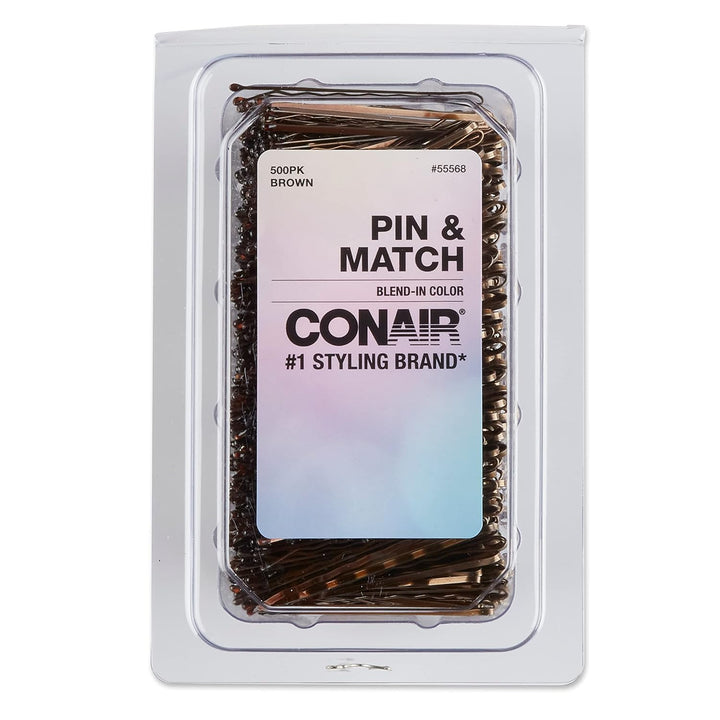 Pin & Match Bobby Pins - Hair Accessories for Women - Bobby Pins Black - Includes Storage Container - 75 Count
