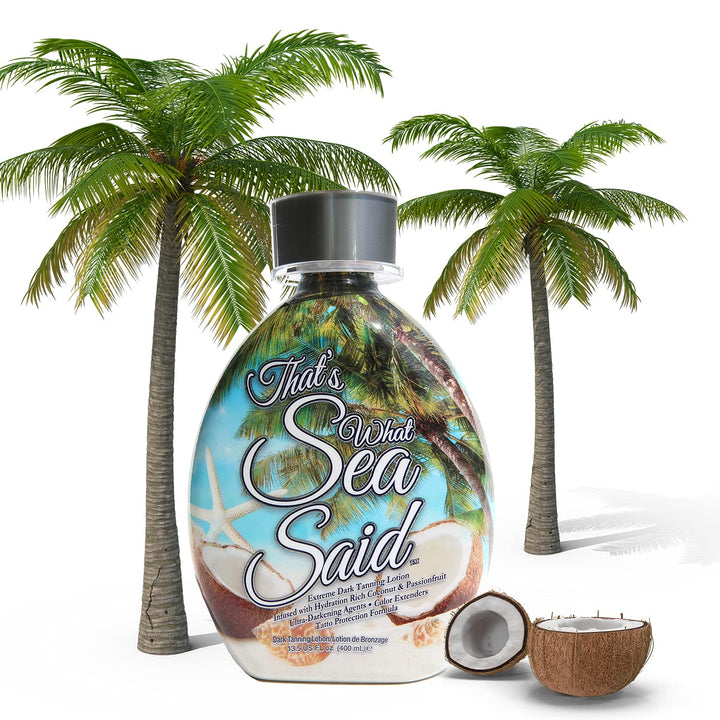 That’S What Sea Said Tanning Lotion Accelerator - for Indoor Tanning Beds and Outdoor Sun Tan - Safe for Face, Body and Tattoos - with Coconut Oil - No Bronzer