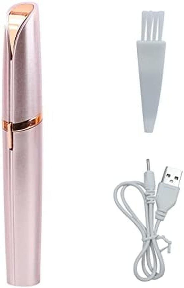 USB Rechargeable Portable Electric Eyebrow Trimmer Pen for Women,Painless Precision Eyebrow Hair Remover, Safe Eyebrow Shaver Razor Tool for Face Leg Lip Armpit Hand(Rose Gold)