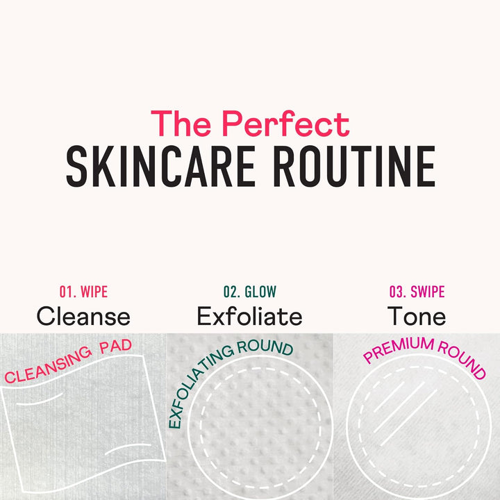 Premium Cotton Rounds - 100% Chlorine Free Cotton Face Pads for Makeup, Nail Polish Removal - Dermatologist Tested and Hypoallergenic, Made in USA - 100 Pads (Pack of 3)