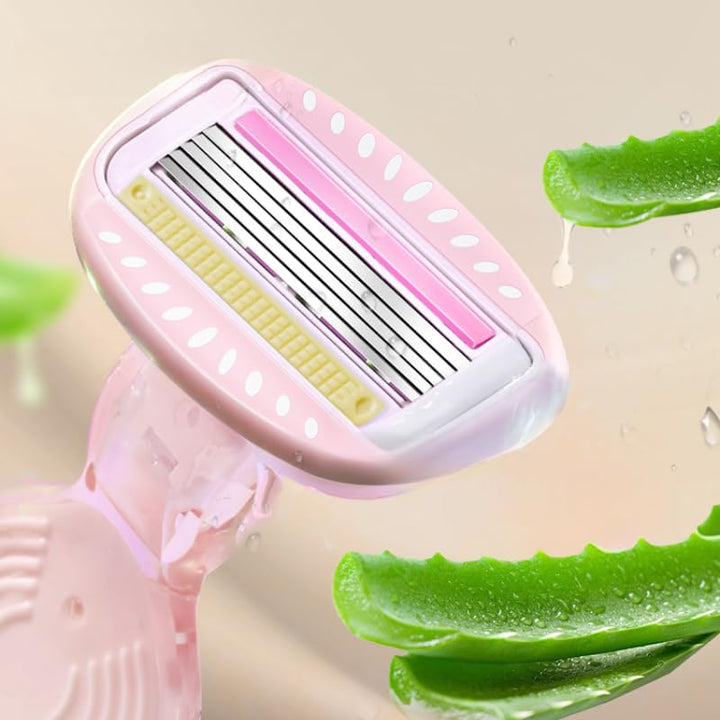 Goodie Hair Shaver, Women'S Private Area Shaver, Intimate Shaver, Armpit Hair, Leg Short-Handled Fairy Powder 5 * 8.5CM*1 Box