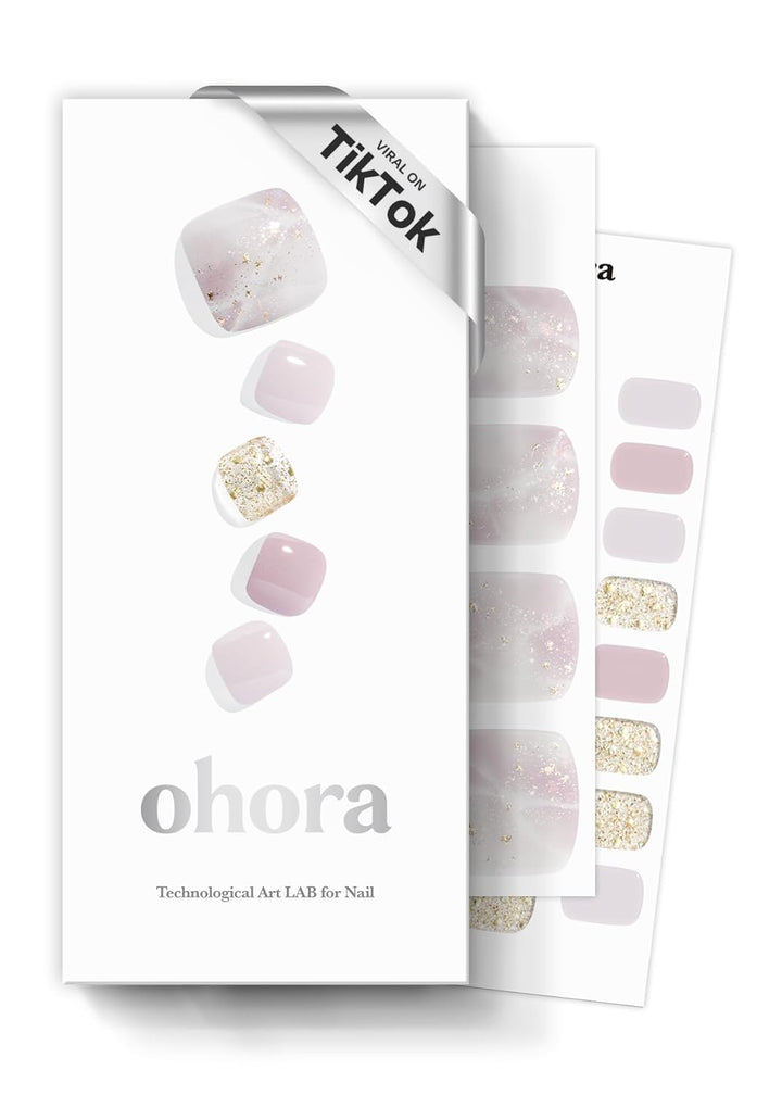 Semi Cured Gel Pedi Strips (P Chilly Red) - Works with Any Pedi Lamps, Salon-Quality, Long Lasting, Easy to Apply & Remove - Includes 2 Prep Pads, Pedi File & Wooden Stick