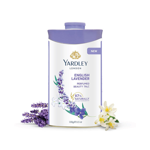 London English Lavender Perfumed Deodorizing Talc Talcum Powder 100Gm, 3.5 Ounce