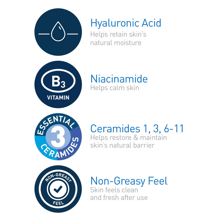 Hydrating Toner for Face Non-Alcoholic with Hyaluronic Acid, Niacinamide, and Ceramides for Sensitive Dry Skin, Fragrance-Free Non Comedogenic, Full Size, 6.8 Fl Oz