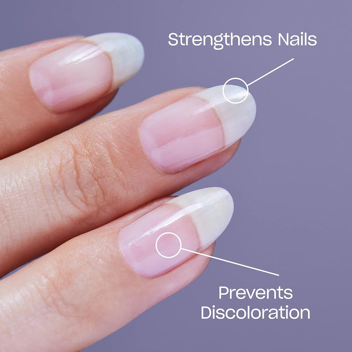 Nail Lacquer Base Coat | Clear Nail Polish Base Coat |Chip Resistant, Protects Nails, Prevents Discoloration