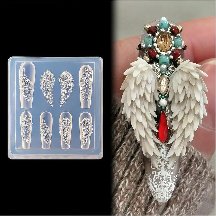 3D Flowers Nail Mold Silicone Nail Tools Spring Flower Nail Charms Resin Molds Nail Art for Accessories Nail Supplies