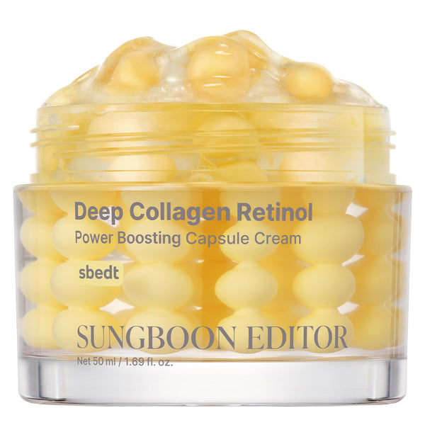 Deep Collagen Retinol Power Boosting Capsule Face & Neck Cream | Microneedling, White Spicules, Skin Firming, Hydration for Dry Skin, Wrinkles, Face Moisturizer, 1.69 Fl.Oz