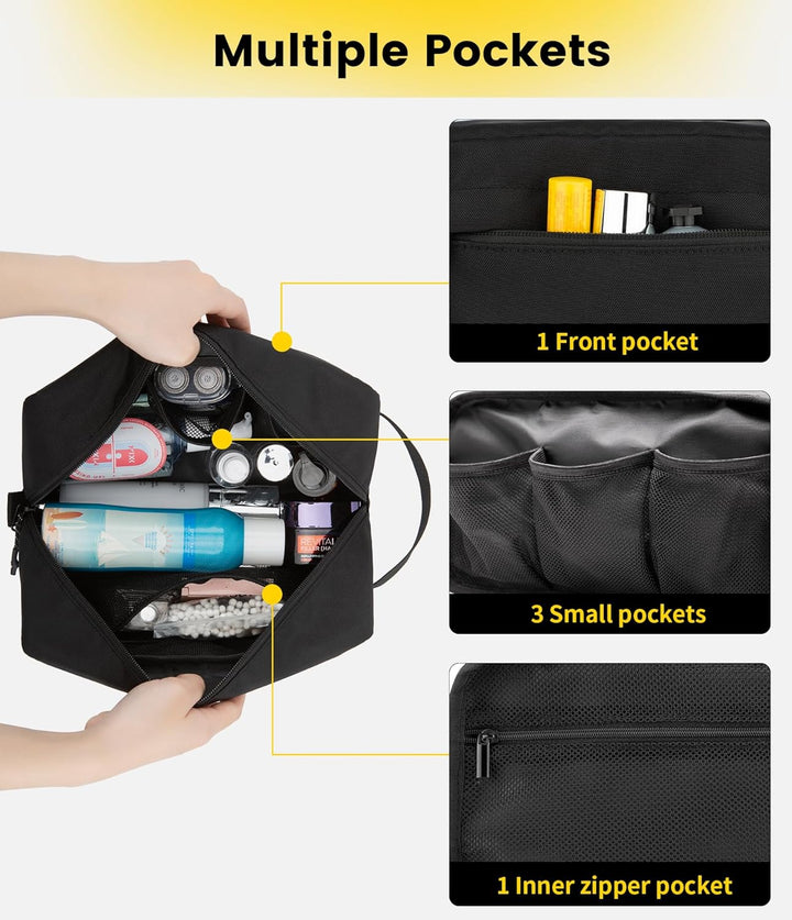Travel Toiletry Bag for Men - Hanging Toiletries Bag Water Resistant Travel Bag for Toiletries Accessories