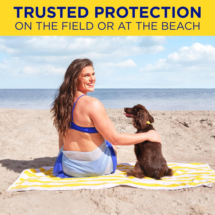 Sport Sunscreen Spray SPF 50, Sweat, Heat and Water Resistant Sunblock, Lightweight, Oxybenzone Free, Spray Sunscreen Bulk Pack, 5.5 Oz Bottle, Pack of 3 (Packaging May Vary)