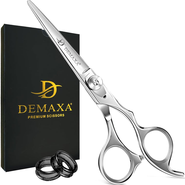 Professional Hair Scissors 6.5 Inch - Premium High Carbon Stainless Steel Barber Salon Hair Shears for Haircut Scissors - Ergonomic Design Super-Sharp Hair Cutting Shears Blades