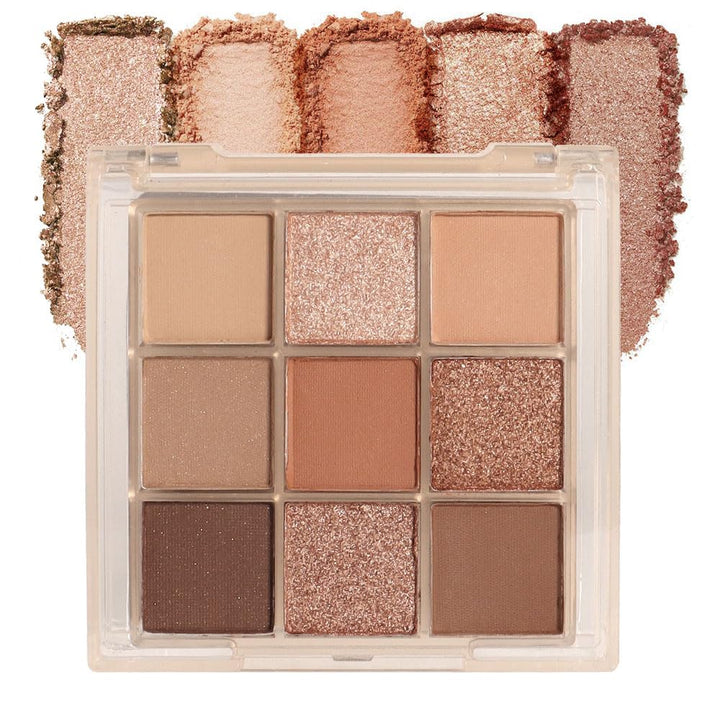Neutral Nude Brown Smokey Eye Shadow Palette,Rose Gold Bronze Naked Cream Eyeshadow Palette Makeup,Natural Eyeshadow for Eyes Long Lasting Naturing-Looking
