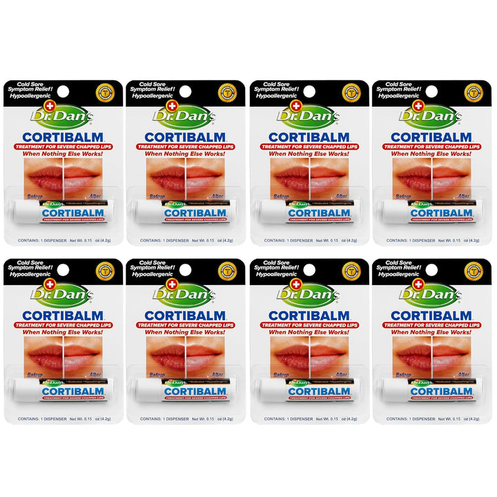 Cortibalm -3 Pack -For Dry Cracked Lips - Healing Lip Balm for Severely Chapped Lips- Designed for Men, Women and Children