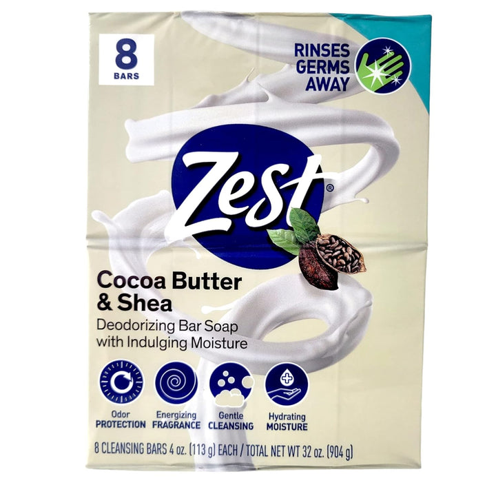 Bar Soap - 8 Bars - Enriched with Cocoa Butter and Shea for Ultra Moisturizing Cleansing - Leaves Your Body Feeling Silky Smooth and Deeply Moisturized