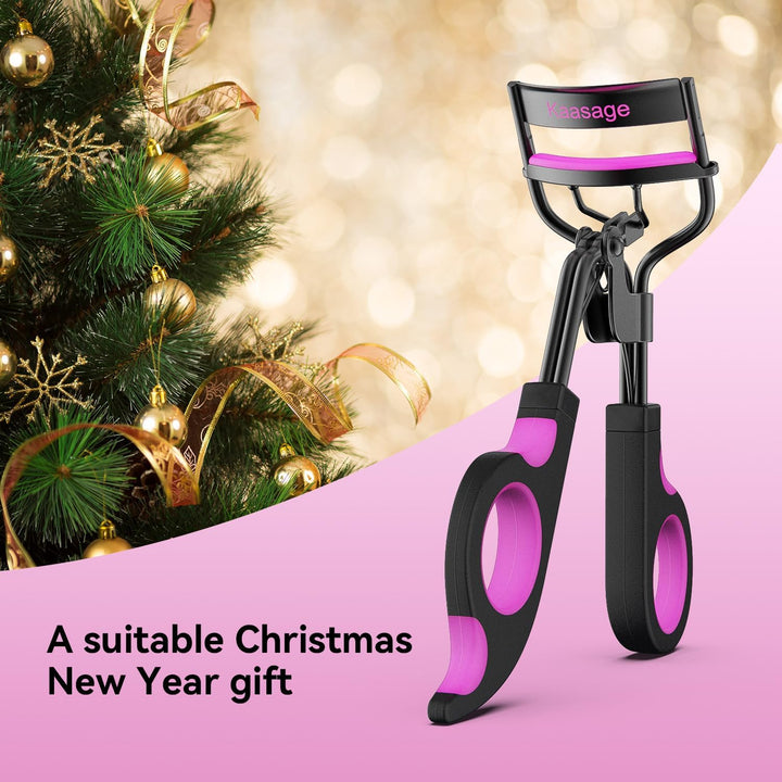 Eyelash Curler with Pads, Lash Curler with 5 Extra Silicone Replacement Pads, Achieve Perfect Curls in 5 Seconds