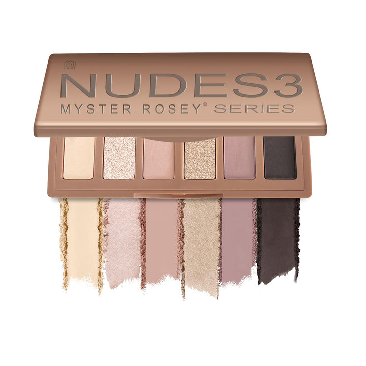 Nudes 2 Series Mini Eyeshadow Palette, Velvety Matte&Satin Finish, 6 Nude Taupe & Brown Neutral Eye Shadows, Travel Friendly Size, Vegan, Cruelty -Free