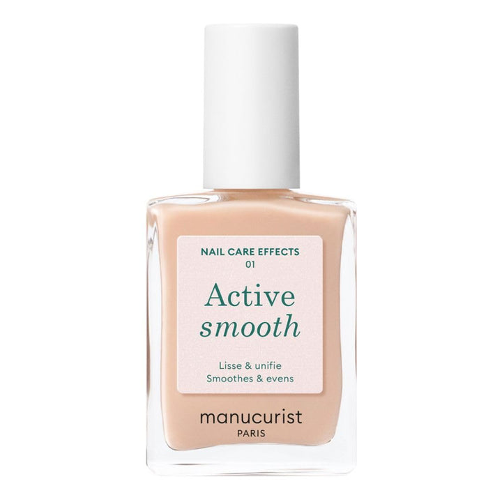 Active Smooth 00 Nail Concealer Polish & Care - 2 in 1 Nude Nail Polish : Nail Strengthener and Growth - No Lamp - Ridge Filler for Nails - Natural Rosé Nail Polish