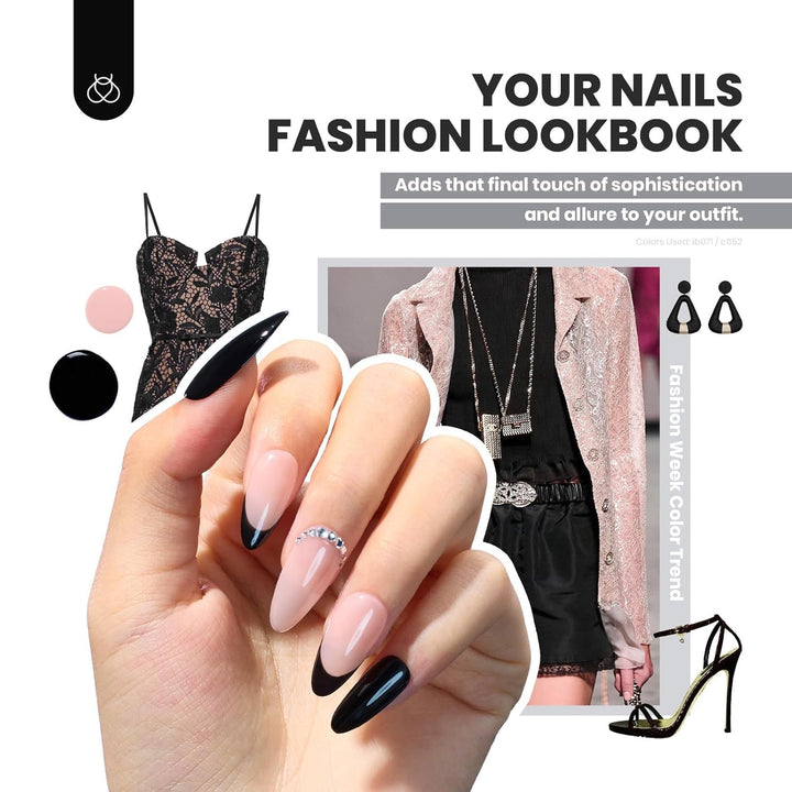 44Pcs Fall Gel Nail Polish Set 36 Colors Brown Burgundy Red Blue Purple Orange Green Black Nude White with Base Top Coat UV LED Needed Salon DIY at Home Gift for Women Colorful Muse