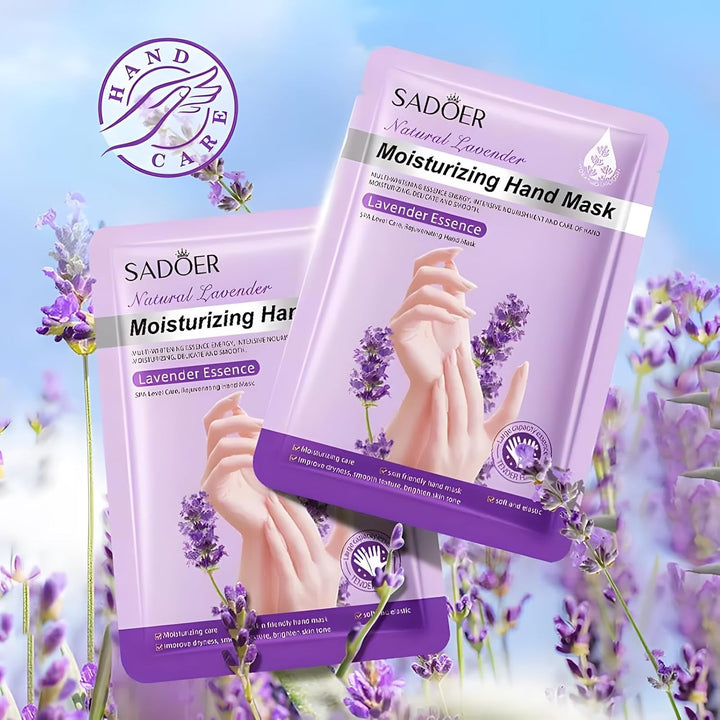 6 Pairs of Hand Masks Moisturizing Glove, Hydrating Hand Masks for Dry Peeling Hands, Exfoliating Collagen Gloves for Smooth Hands (Lavender)