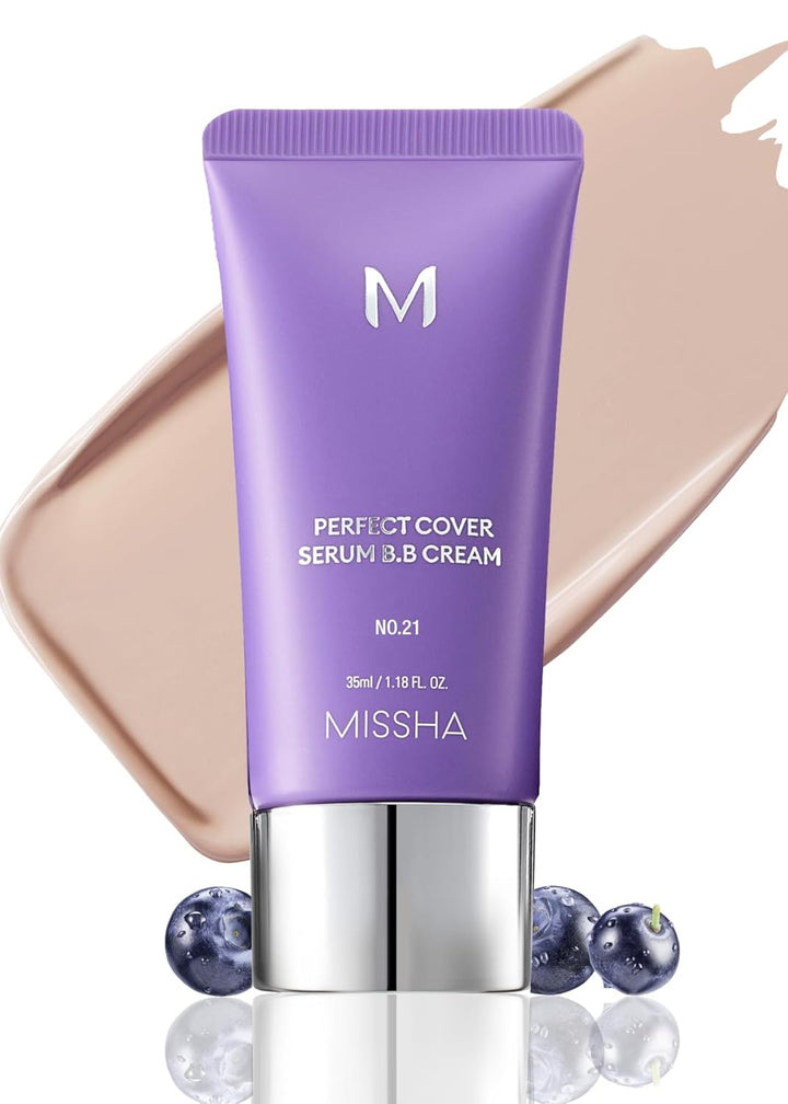 M PERFECT COVER SERUM BB CREAM No.23 Natural Beige-Light/Medium with Cool/Neutral Undertone, BB Cream by Cardi B Pick, Skin Tint, Tinted Moisturizer, Skin Care Foundation Makeup, 1.18 Fl Oz