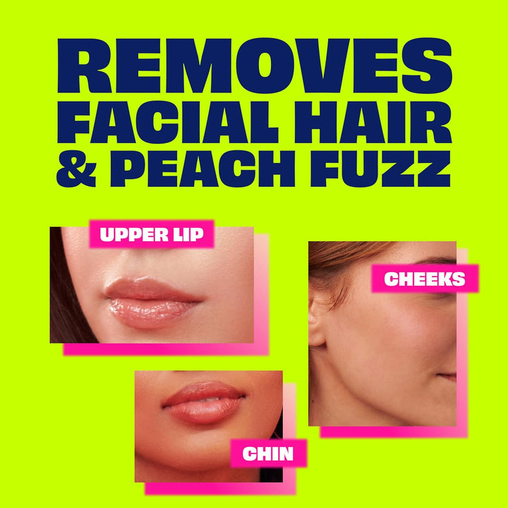 Prep & Smooth Face Exfoliating Depilatory Cream for Women - Effective Hair Removal for Smooth Skin with Hyaluronic Acid, 1.76 Oz