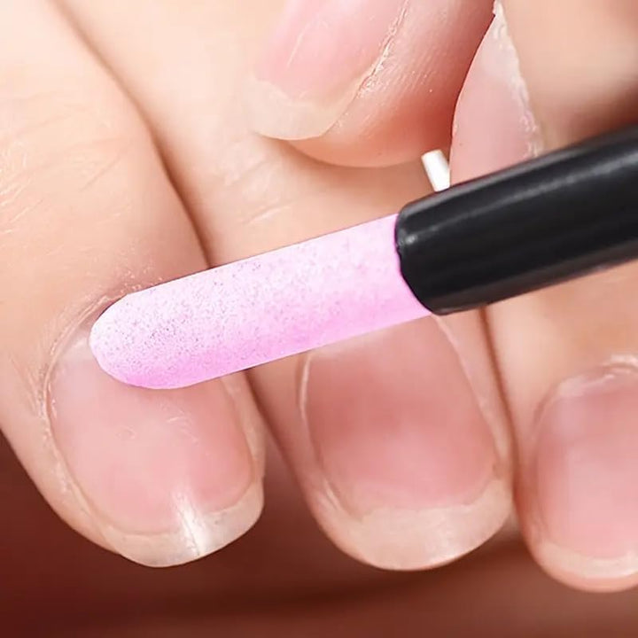 5PCS Quartz Nail Buffer and Cuticle Remover Stick Professional Nail Care Tool for Dead Skin Removal and Smoothing