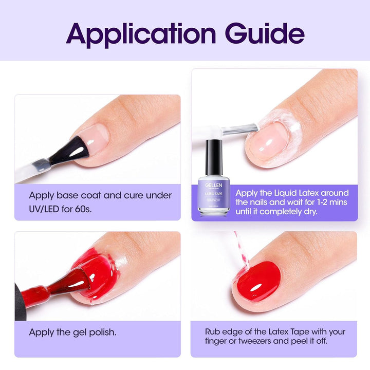 Liquid Latex for Nails, Peel off Cuticle Guard for Nail Polish Skin Barrier Protector Nail Art Liquid Latex Tape for Manicure Home Salon 15Ml Cuticle Protectors Gifts for Women, White