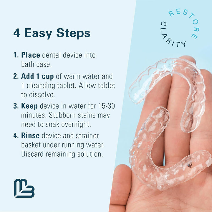 Denture Bath Case and Retainer Case, Denture Bath Cup for Invisalign Retainers Mouthguards Dentures Cleaner Kit with Strainer Spill-Free Portable Retainer Cleaner Case by