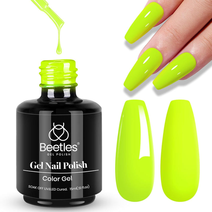 Beetles Black Gel Polish, 1 Pcs 15Ml Audrey Black Nail Polish Color Gel Nail Polish Halloween Nails Soak off Art Manicure Salon DIY Uv Lamp Nail Design Decoration at Home